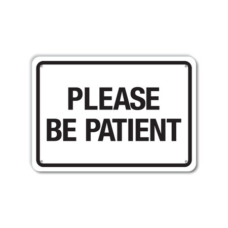 Lyle COVID Decal, Please Be Patient, 10x7 Reflective, LCUV-0037-RD_10x7 LCUV-0037-RD_10x7